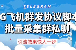 (3187期)【引流必备】TG飞机群发协议脚本,批量采集群私聊,打广告引流效果立竿见影
