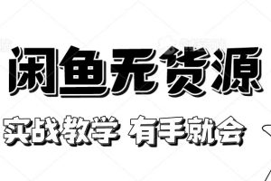 新手必看！实战闲鱼教程，看完有手就会做闲鱼无货源！