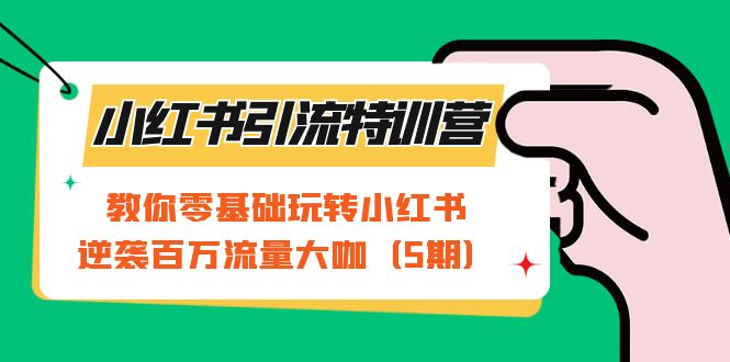 小红书引流特训营-第5期:教你零基础玩转小红书,逆袭百万流量大咖 小红书引流特训营-第5期:教你零基础玩转小红书,逆袭百万流量大咖
