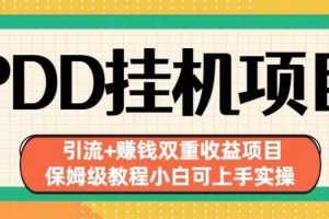 拼多多挂机项目引流+赚钱双重收益项目(保姆级教程小白可上手实操)【揭秘】