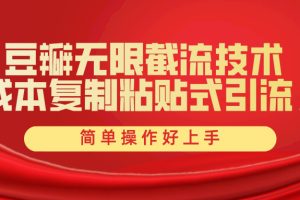（10134期）豆瓣无限截流创业粉，一键操作，卷死同行，简单操作好上手附赠全套工具