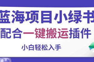 (10841期)蓝海项目小绿书,配合一键搬运插件,小白轻松入手