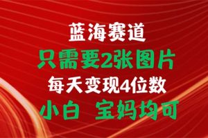 （11047期）只需要2张图片 每天变现4位数 小白 宝妈均可