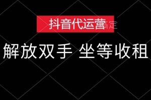 （12110期）抖音代运营，解放双手，坐等收租