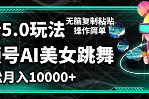 (12467期)视频号最新玩法,AI美女跳舞,轻松月入一万+,简单上手就会