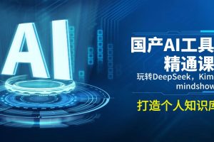 （14252期）国产AI工具精通课，玩转DeepSeek，Kimi，mindshow，打造个人知识库