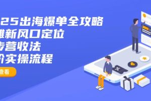 （14130期）2025出海爆单全攻略：抢滩新风口定位+四步营收法+六阶实操流程