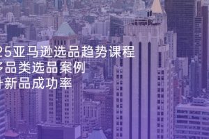 （14434期）2025亚马逊选品趋势课程，含多品类选品案例，提升新品成功率