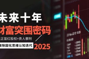 （14679期）未来十年财富突围密码：根正苗红股权+贵人攀附，破除固化思维认知迭代