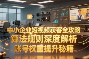 （15326期）中小企业短视频获客全攻略，算法规则深度解析，账号权重提升秘籍