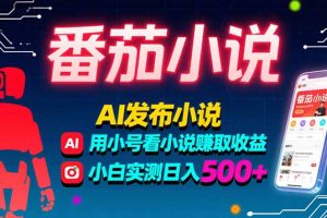 （15665期）稳定3年番茄小说AI写小说赚取稿费，多号看小说赚取收益，小白实测单日500+
