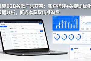 （16389期）外贸B2B 谷歌广告获客：账户搭建+关键词优化+数据分析 低成本获取精准询盘