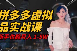 （16492期）2025 拼多多虚拟品系统实战课，轻资产项目，可矩阵开工作室，新手也能…