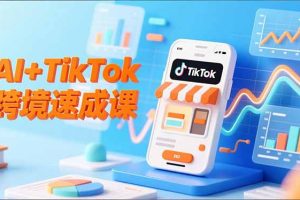 （16745期）AI+TikTok跨境速成课，智能翻译、店铺定位、流程拆解，7天高效上线运营