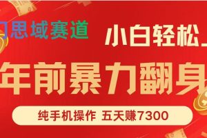 （16881期）年前爆火项目，每单可以赚个300-2000，5天赚了7300