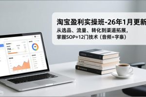 （17105期）淘宝盈利实操班-26年1月更新，从选品、流量、转化到渠道拓展，掌握SOP+12门技术（音频+字幕）
