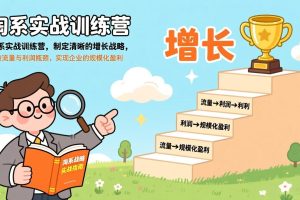 （17281期）淘系实战训练营，制定清晰的增长战略，突破流量与利润瓶颈，实现企业的规模化盈利