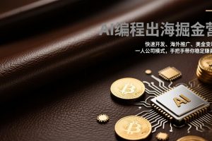 （17308期）AI编程出海掘金营：快速开发、海外推广、美金变现，一人公司模式，手把手带你稳定赚美金