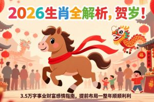 （17428期）付费文章：贺岁！2026生肖全解析，3.5万字事业财富感情指南，提前布局一整年顺顺利利