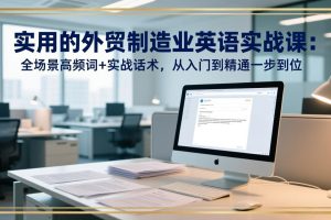 （17532期）实用的外贸制造业英语实战课：全场景高频词+实战话术，从入门到精通一步到位