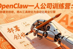 （17540期）OpenClaw一人公司训练营：从部署到创收，将AI工具转化为自动化商业引擎