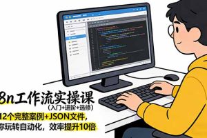 （17615期）n8n工作流实操课（入门+进阶+选修）12个完整案例+JSON文件，带你玩转自动化，效率提升10倍