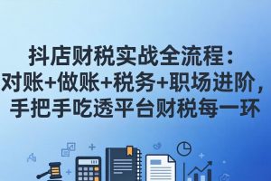 （17677期）抖店财税实操全流程：对账+做账+税务+职场进阶，手把手吃透平台财税每一环