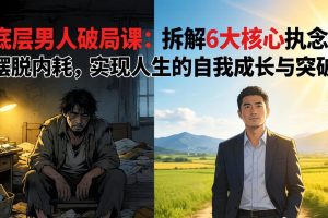 （17747期）付费文章：底层男人破局课：拆解 6 大核心执念，摆脱内耗，实现人生的自我成长与突破