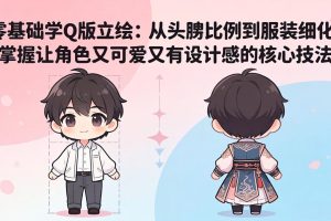 (18036期)零基础学Q版立绘:从头身比例到服装细化,掌握让角色又可爱又有设计感的核心技法