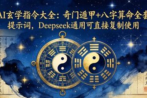（18059期）AI玄学指令大全：奇门遁甲+八字算命全套提示词，Deepseek通用可直接复制使用