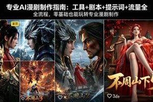 （18190期）专业AI漫剧制作指南：工具+剧本+提示词+流量全流程，零基础也能玩转专业漫剧制作