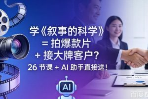 （18302期）学《叙事的科学》= 拍爆款片 + 接大牌客户？26 节课 + AI 助手直接送！