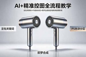 （18331期）AI+精准控图全流程教学 豆包关键词+PS色块分区+即梦合成搞定电商高级摄影图