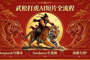 （18370期）武松打虎AI短片全流程：Deepseek写脚本+Seedance生视频+海螺生图