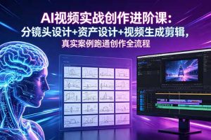 （18596期）AI视频实战创作进阶课：分镜头设计+资产设计+视频生成剪辑，真实案例跑通创作全流程