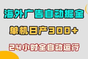 （18716期）海外广告自动掘金，单台电脑日产300+，小白可操作