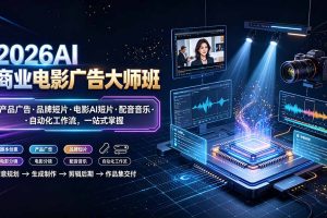 （19303期）2026AI商业电影广告大师班：产品广告·品牌短片·电影AI短片·配音音乐·自动化工作流，一站式掌握