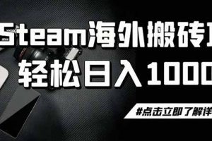 （19367期）steam搬砖，一周只需1-2小时，轻松月入过万，上不封顶