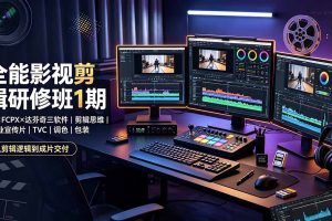 （19451期）全能影视剪辑研修班1期-无水印：PR×FCPX×达芬奇三软件×剪辑思维×商业宣传片×TVC×调色×包装，全链路系统课