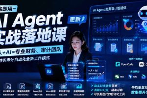 （19940期）学完即用—AI Agent实战落地课-更新：一人+AI=专业财务、审计团队，解锁财务审计自动化全新工作模式