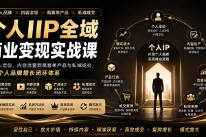 （20024期）个人IP全域商业变现实战课 (无水印)：从个人定位、内容流量到高客单产品与私域成交，搭建个人品牌增长闭环体系