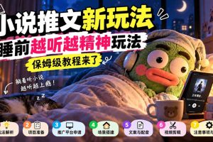 (20947期)小说推文新玩法,睡前越听越精神玩法,保姆级教程来了