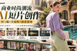 (21000期)从一张模特图到高级时尚广告大片:AI三视图资产、场景合成、电影分镜、动态生成与复古音乐剪辑实战课